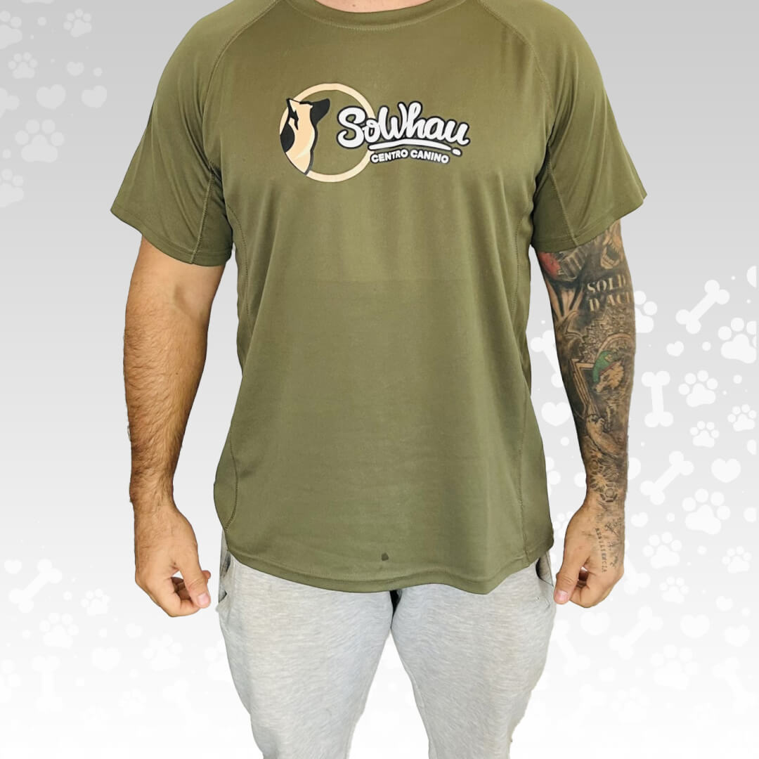 Camiseta SoWhau verde militar